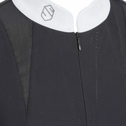 Samshield Women's Cassy Short Sleeve Show Shirt -Farm House Tack Sales Shop Samshield Cassy Black Front Detail