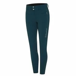 Samshield Women's Clara Knee Grip Breeches -Farm House Tack Sales Shop Samshield Clara KP Forest.Green .TT Front