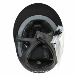 Samshield Custom Miss Shield Matte Black Chrome Black Blazon Crystal Helmet -Farm House Tack Sales Shop Samshield Custom Miss.Shield Blazon.Crystals Black 02