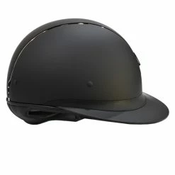 Samshield Custom Miss Shield Matte Black Chrome Black Blazon Crystal Helmet -Farm House Tack Sales Shop Samshield Custom Miss.Shield Blazon.Crystals Black 04