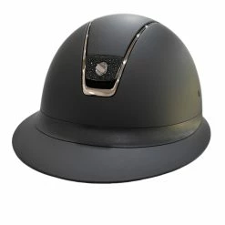 Samshield Custom Miss Shield Matte Black Chrome Black Blazon Crystal Helmet -Farm House Tack Sales Shop Samshield Custom Miss.Shield Blazon.Crystals Black 05