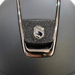 Samshield Custom Miss Shield Matte Black Chrome Black Blazon Crystal Helmet -Farm House Tack Sales Shop Samshield Custom Miss.Shield Blazon.Crystals Black 06