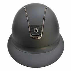 Samshield Custom Miss Shield Matte Black Chrome Black Blazon Crystal Helmet -Farm House Tack Sales Shop Samshield Custom Miss.Shield Blazon.Crystals Black 08