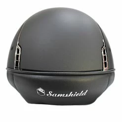 Samshield Custom Miss Shield Matte Black Chrome Black Blazon Crystal Helmet -Farm House Tack Sales Shop Samshield Custom Miss.Shield Blazon.Crystals Black 09