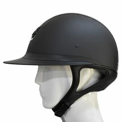 Samshield Custom Miss Shield Matte Black Chrome Black Blazon Crystal Helmet -Farm House Tack Sales Shop Samshield Custom Miss.Shield Blazon.Crystals Black Mannequin 03