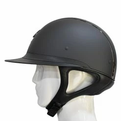 Samshield Custom Miss Shield Matte Black Chrome Black Blazon Crystal Helmet -Farm House Tack Sales Shop Samshield Custom Miss.Shield Blazon.Crystals Black Mannequin 05