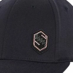 Samshield Women's Sadie Cap -Farm House Tack Sales Shop Samshield Sadie Navy Front Detail