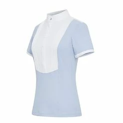 Samshield Women's Sixtine Show Shirt 24 Samshield Women's Sixtine Show Shirt -Farm House Tack Sales Shop Samshield Sixtine SS.Show .Shirt Powder.Blue Front