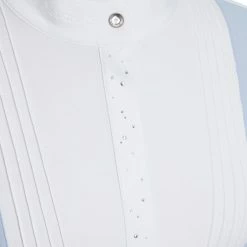 Samshield Women's Sixtine Show Shirt 26 Samshield Women's Sixtine Show Shirt -Farm House Tack Sales Shop Samshield Sixtine SS.Show .Shirt Powder.Blue Front.Detail