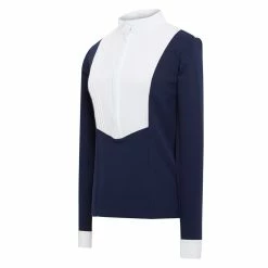 Samshield Women's Sophia Long Sleeve Shirt -Farm House Tack Sales Shop Samshield Sophia Navy.Jacquard Front