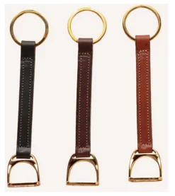 Tory Leather Stirrup Key Fob