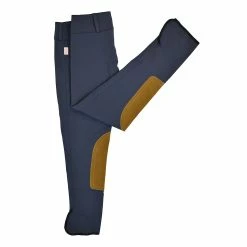Tailored Sportsman Vintage Mid Rise Front Zip Breeches -Farm House Tack Sales Shop T.Sports 1963 French.Blue Tan 3