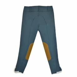 Tailored Sportsman Low Rise Front Zip Vintage Knee Patch Breeches -Farm House Tack Sales Shop T.Sports 1967 lake.blue tan 4