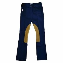 Tailored Sportsman Child's Front Zip Trophy Hunter Jodhpurs -Farm House Tack Sales Shop TS 3969 childs jod blk.blue tan
