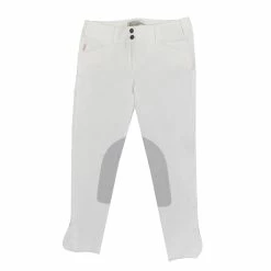 Tailored Sportsman Vintage Mid Rise Front Zip Breeches -Farm House Tack Sales Shop Tailored.Sportsman Breeches 1963 wht gry 00