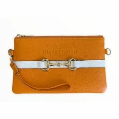 Tucker Tweed Equestrian Wellington Wristlet 36 Tucker Tweed Equestrian Wellington Wristlet -Farm House Tack Sales Shop Tucker.Tweed Wellington.Marigold.White