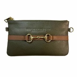 Tucker Tweed Equestrian Wellington Wristlet 39 Tucker Tweed Equestrian Wellington Wristlet -Farm House Tack Sales Shop Tucker.Tweed Wellington Olive.Saddle.Brown 00
