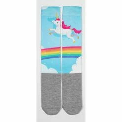 USG Happy Print Soft Socks -Farm House Tack Sales Shop US3000 KL.USG Happy.Print .Socks Rainbow.Unicorn Front