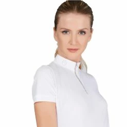 Vestrum Women's Manarola Short Sleeve Show Shirt -Farm House Tack Sales Shop Vestrum Manarola.SS .Show .Shirt White Front.2