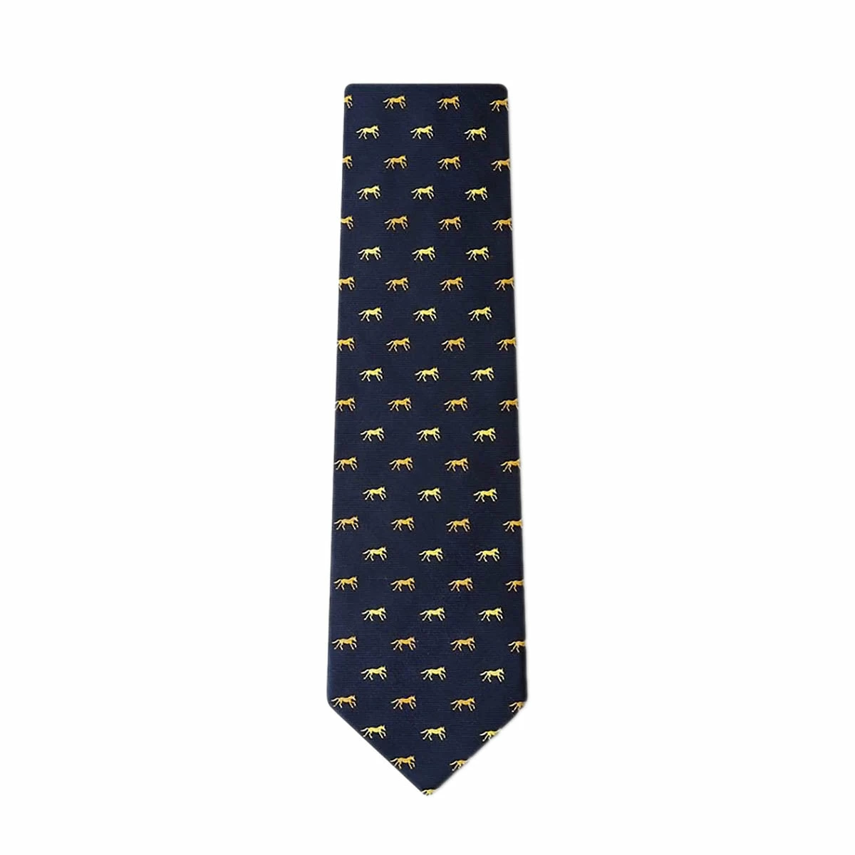 Wild Attire Inc. Hold Your Horses Navy Blue Silk Tie 3 Wild Attire Inc. Hold Your Horses Navy Blue Silk Tie - Image 3