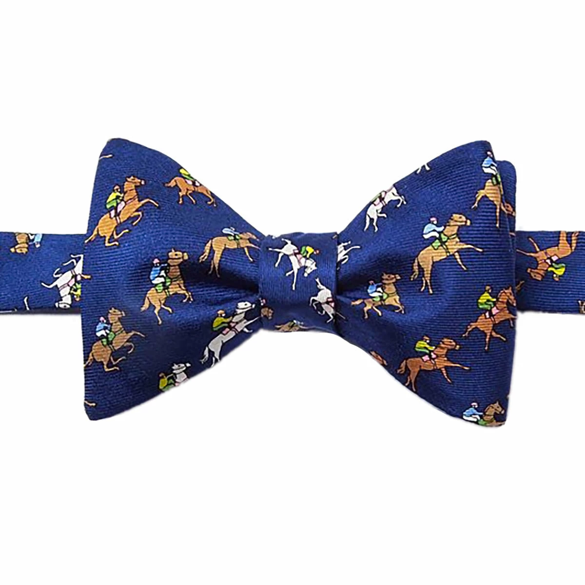 Wild Attire Inc. Win, Place, Show Navy Blue Silk Self-Tie Bow Tie 2 Wild Attire Inc. Win, Place, Show Navy Blue Silk Self-Tie Bow Tie - Image 2