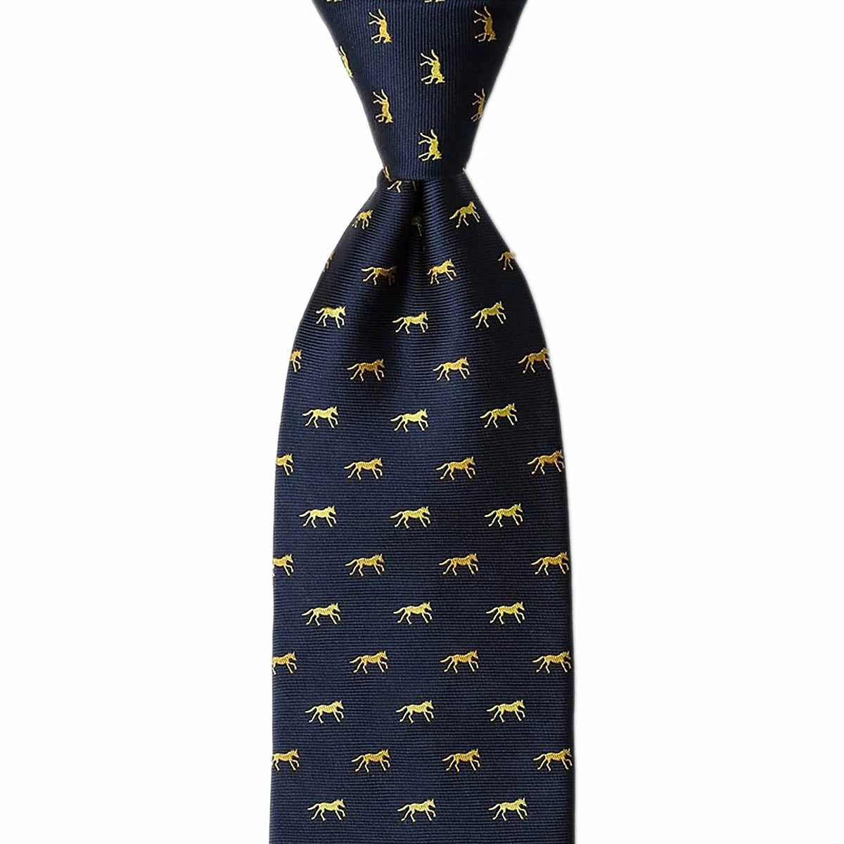 Wild Attire Inc. Hold Your Horses Navy Blue Silk Tie 2 Wild Attire Inc. Hold Your Horses Navy Blue Silk Tie - Image 2