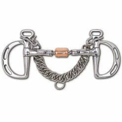 Stainless Steel 3-Piece Snaffle With Copper Roller Uxeter Kimberwick