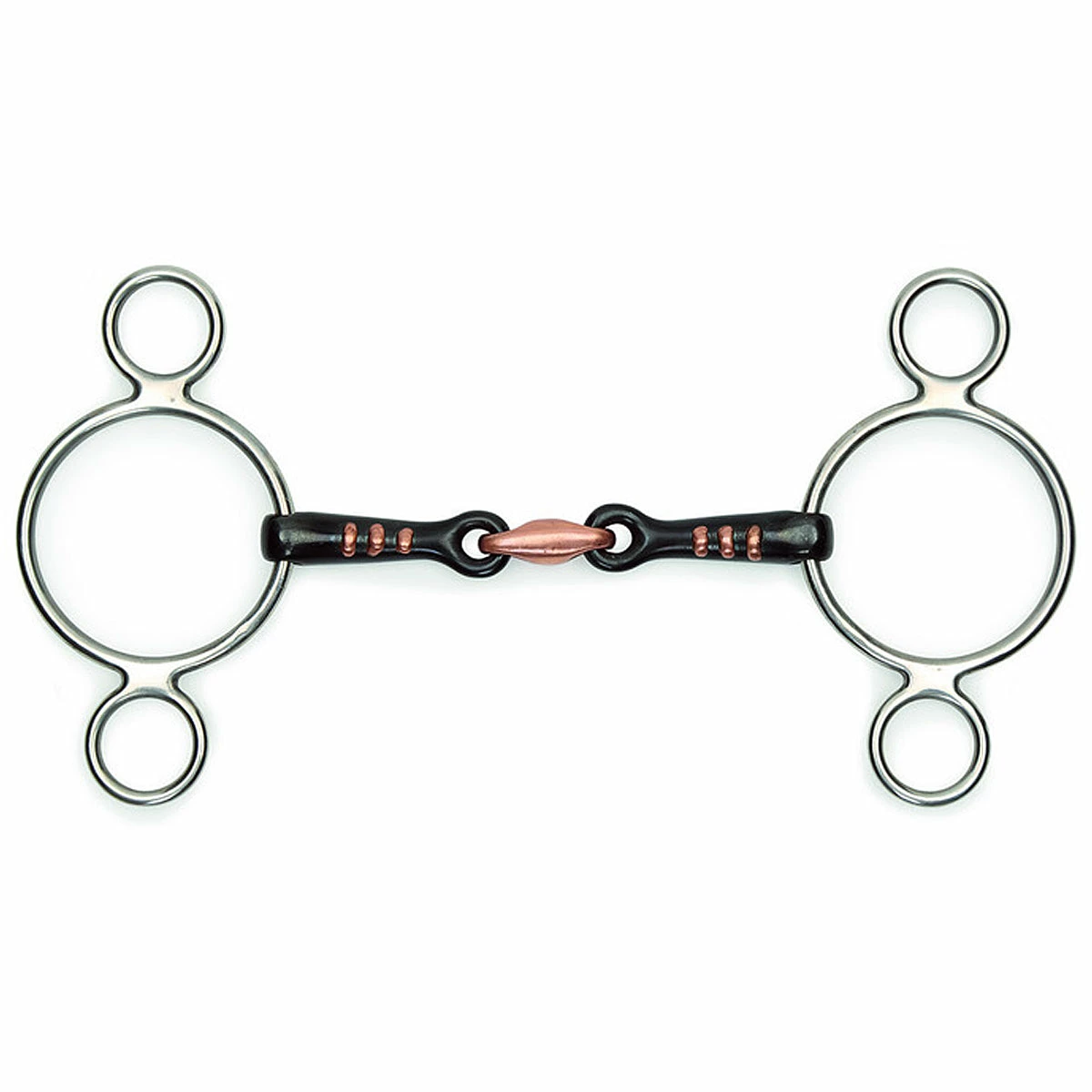 Shires Two Ring Sweet Iron Gag With Raised Ribs Bit 1 Shires Two Ring Sweet Iron Gag With Raised Ribs Bit
