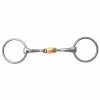 JP Korsteel Stainless Steel Copper Oval Link Loose Ring Snaffle Bit