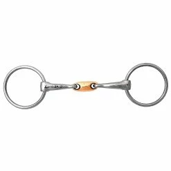 JP Korsteel Stainless Steel Copper Oval Link Loose Ring Snaffle Bit