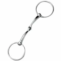 JP Korsteel Stainless Steel Jointed Loose Ring Snaffle Bit