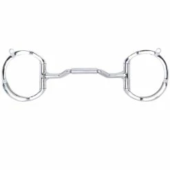 Toklat Myler Eggbutt With Hooks With Stainless Steel Forward Tilt Ported Barrel Snaffle MB 36