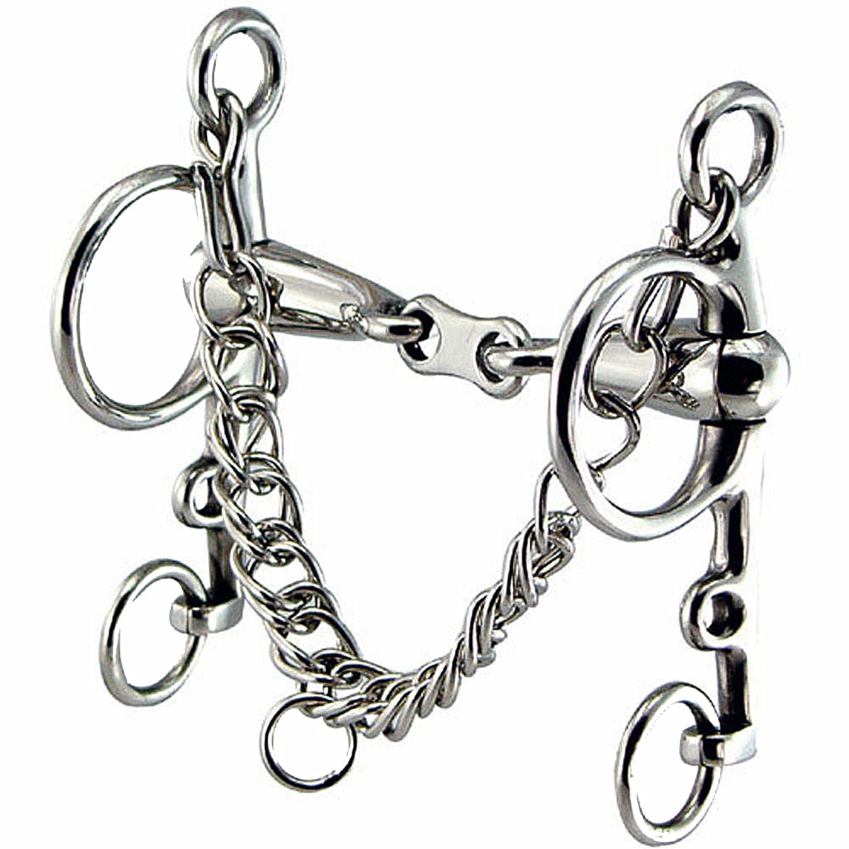 Coronet Flat Link Hollow Mouth Pelham Bit 1 Coronet Flat Link Hollow Mouth Pelham Bit