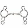 Toklat Snaffle 4-Ring Continental Gag- 6 1/2" Cheek