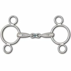 Toklat Hollow Mouth French Link 3-Ring Continental Gag Bit