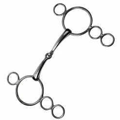 JP Korsteel Stainless Steel Jointed 3 Ring Dutch Gag Bit