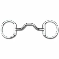 Myler Eggbutt Without Hooks With Stainless Steel Ported Barrel Snaffle MB 33