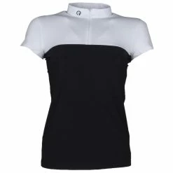 EGO 7 Women's Lace Top Short Sleeve -Farm House Tack Sales Shop black whiteFRONT 73245.1583424822.1280.1280