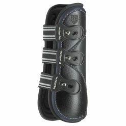 EquiFit D-Teq Front Boot 12 EquiFit D-Teq Front Boot -Farm House Tack Sales Shop black ostrich navy trim front 16589.1590081036.1280.1280
