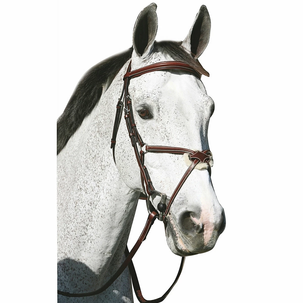 HDR Pro Mono Crown Raised Figure Eight Bridle With Rubber Reins 1 HDR Pro Mono Crown Raised Figure Eight Bridle With Rubber Reins