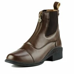 Ovation Quantum Ladies Zip Paddock Boot -Farm House Tack Sales Shop brown front 79527.1588875908.1280.1280