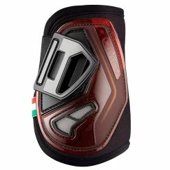 Acavallo Opera Hind Boot - Gel Lined With Elasticated Stud Fastening -Farm House Tack Sales Shop brown front 93827.1587735365.1280.1280