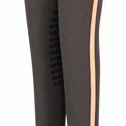 TuffRider Children's Ventilated Schooling Tights -Farm House Tack Sales Shop charcoal neonpeach6 28508.1583525669.1280.1280
