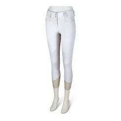 RJ Classics Harper Ladies' Natural Rise Silicone Knee Patch Breech -Farm House Tack Sales Shop harperwhite