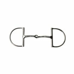 Korsteel Stainless Steel Corkscrew Dee Ring Snaffle Bit