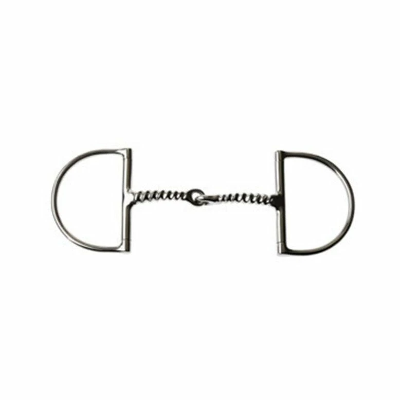 Korsteel Stainless Steel Corkscrew Dee Ring Snaffle Bit 1 Korsteel Stainless Steel Corkscrew Dee Ring Snaffle Bit