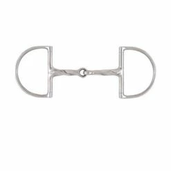 Korsteel Stainless Steel Slow Twist Hunter Dee Snaffle Bit