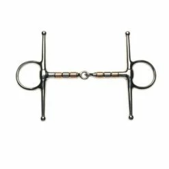 Korsteel Copper And Steel Roller Mouth Full Cheek Snaffle Bit