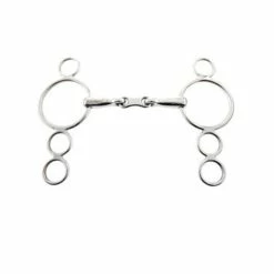 Korsteel Stainless Steel French Link 3 Ring Dutch Gag Bit