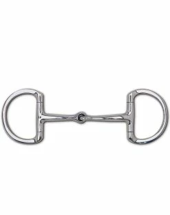 Toklat Stainless Steel Thin Snaffle Dee - 3 1/4" Rings